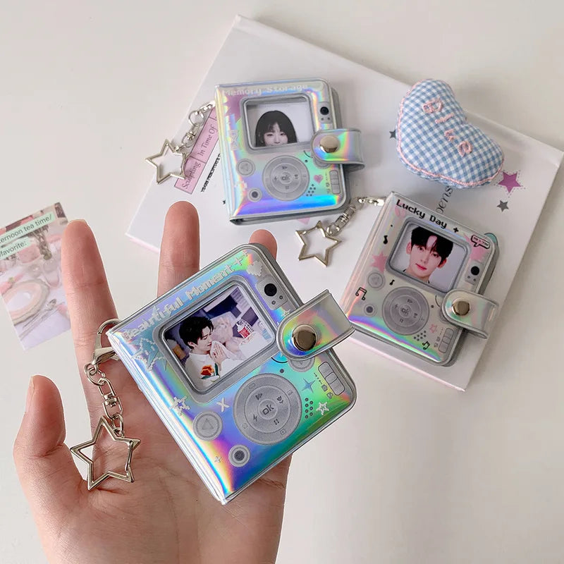 Mini Photo Album Pendant Keychain - Sparkling Girl Idol Photo Storage Card Book