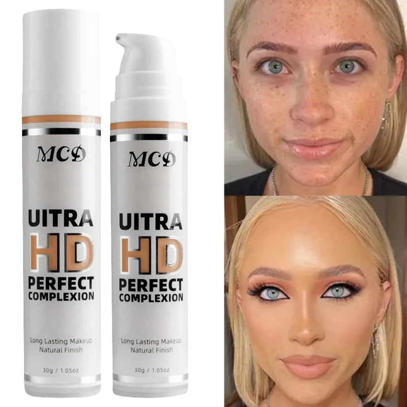 Liquid Foundation Oil-Control Matte Face Makeup Concealer Waterproof Long-Lasting Base Cream