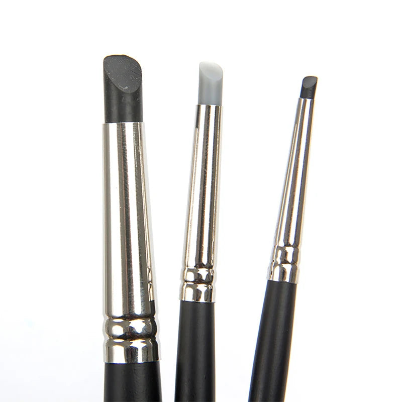 Silicone Nail Brush Set for Manicure Art and Sculpting - 5 Pieces