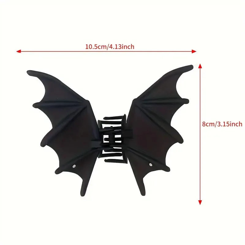 Halloween Bat Hair Clip - Punk Style Metal Hairpin for Party & Costume