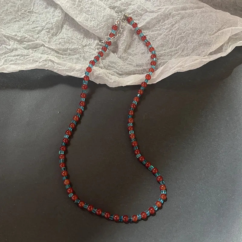 Delicate Flower Charm Necklace with Adjustable Knot Resin Pendant for Weddings