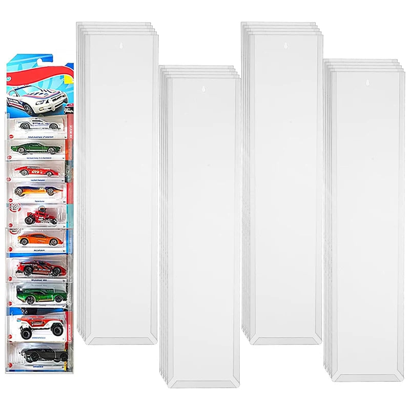 Model Car Wall Mount Display Case for Hot Wheels & Matchbox - Multiple Colors