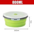 Silicone Folding Lunch Box Set with Lid - Portable Food Container & Salad Bowl