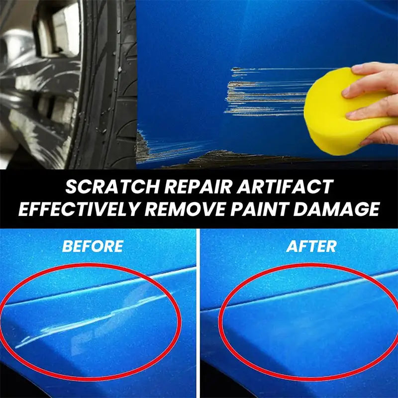 Car Scratch Repair Wax Kit 120ml for Surface Scratches Auto Paint Polish with Sponge & Towel