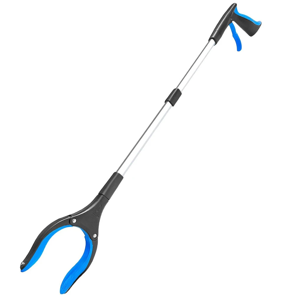 32-Inch Foldable Reacher Grabber Tool with Rotating Head - Heavy Duty Pickup Stick for Seniors