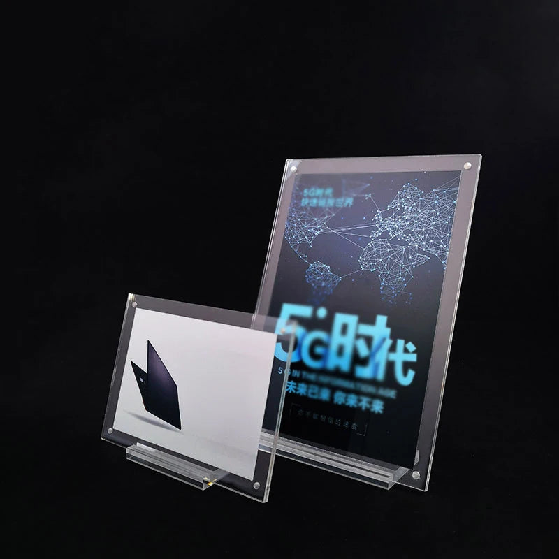 Acrylic Desktop Photo Frame Display Stand for Certificates and Posters