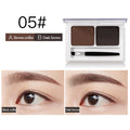 Waterproof Eyebrow & Eye Shadow Palette with Brush - 2 Color Options