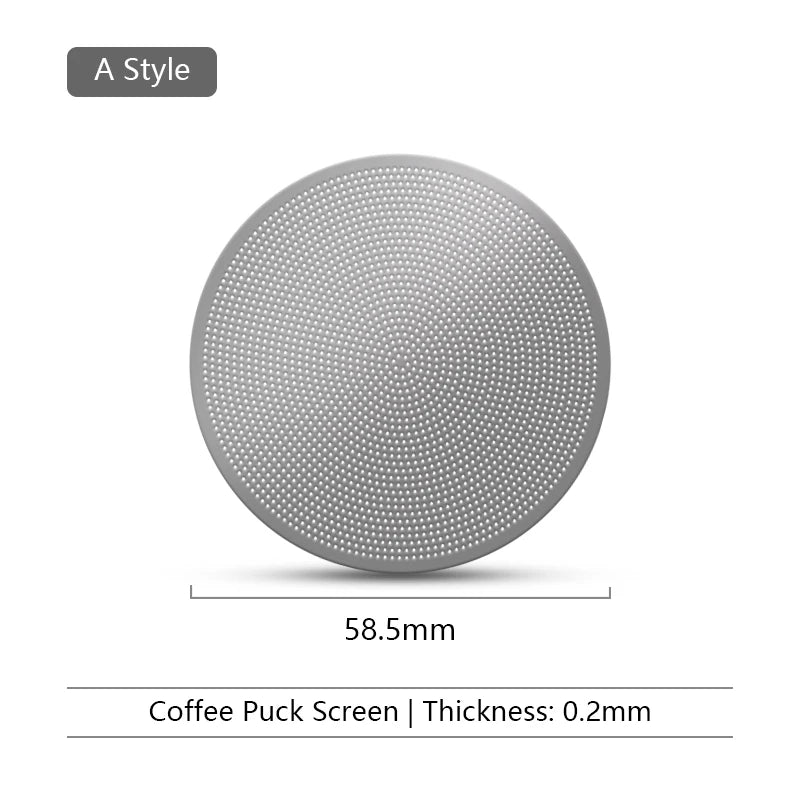Espresso Coffee Puck Screen 0.2mm Filter Holder for 51/53/58.5mm Portafilter