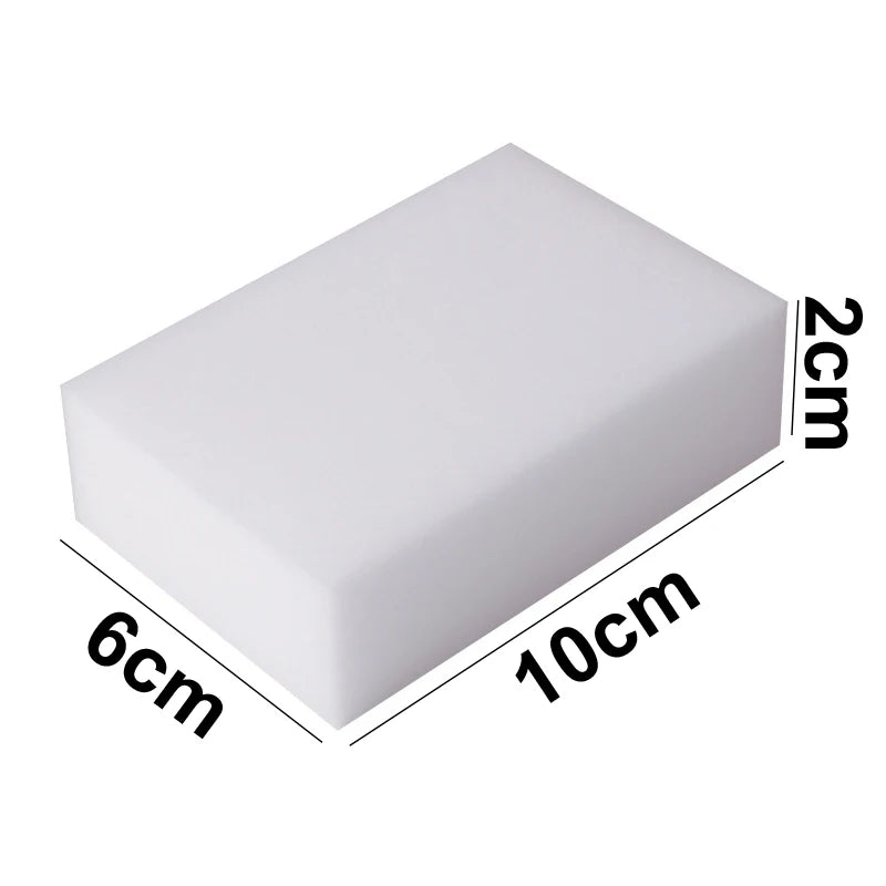 100pcs White Melamine Magic Sponge Erasers for Kitchen Bathroom Cleaning