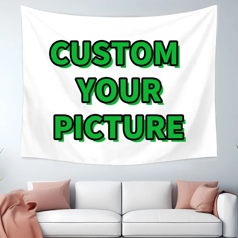 Custom Photo Tapestry Wall Hanging Personalized Decor for Home Indoor Banner