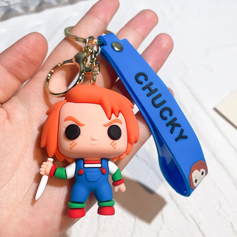 Horror Movie Killer Characters Keychain - Halloween Party Gift Accessory