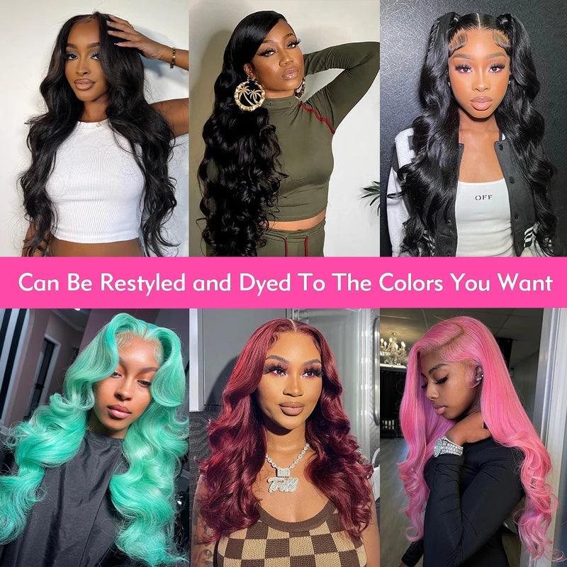 Human Hair Wigs 13x4 13x6 Lace Front & HD Frontal Body Wave for Women