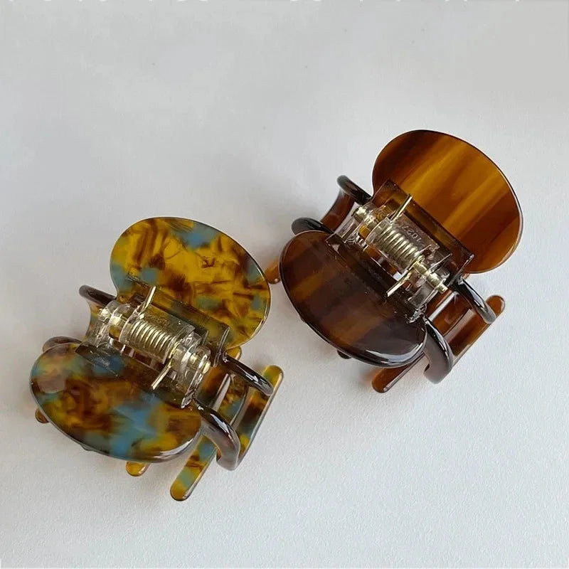 Retro Acetate Ponytail Clip Hair Accessory for Girls - Multi, Coffee, Brown