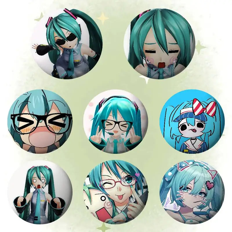 Cute Kawaii Anime Tinplate Badge Pins Brooches for Clothes Backpack & Bags
