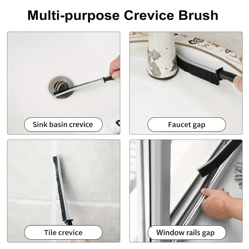 Multi-Purpose Cleaning Brush Set with Long Handles for Tight Spaces - 11 Pieces