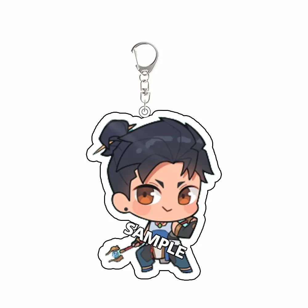 Overwatch Acrylic Keychain Set - Mercy, Juno, Kiriko, Lifeweaver, Sombra Backpack Accessories