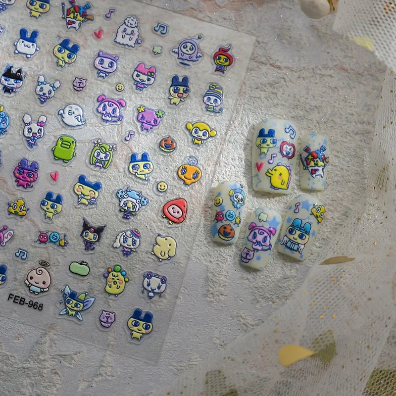 3D Nail Stickers for Pets - Cartoon Cute Decorative Pet Nail Art DIY