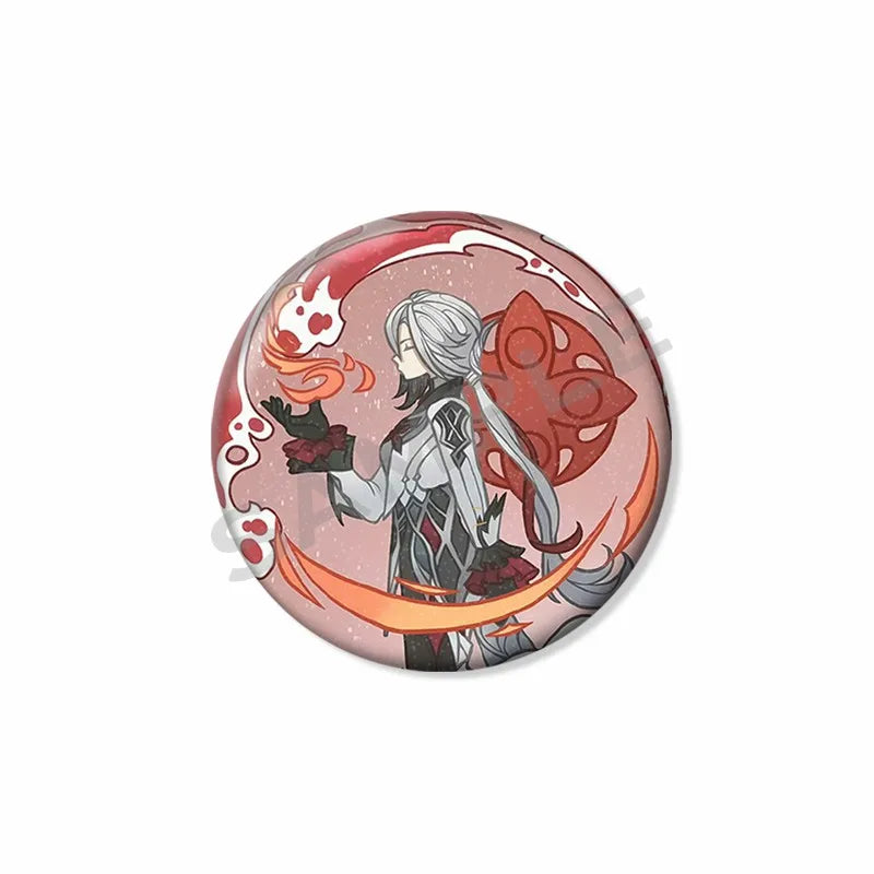Genshin Impact Fanart Badge Pins for Backpack, Brooches, Collectible Gift