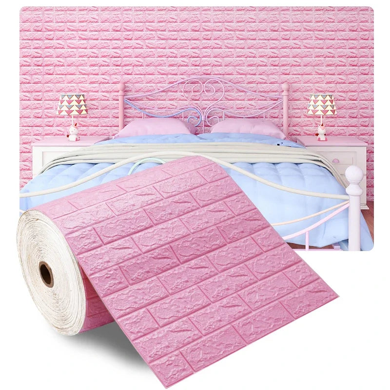 Self-Adhesive 3D Foam Brick Wall Panels for Living Room & Home Decor