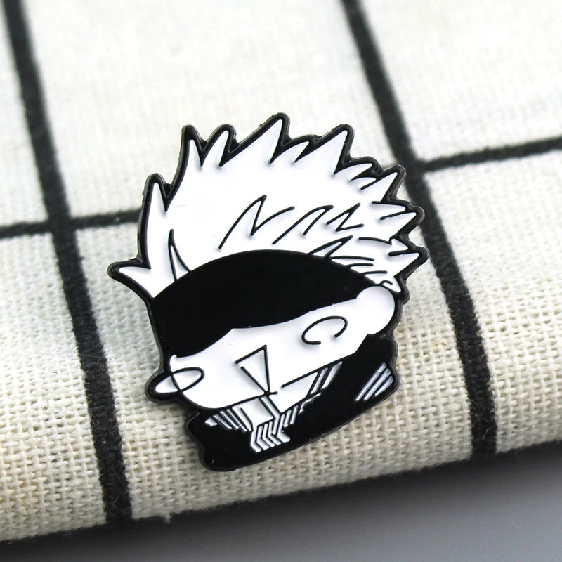 Anime Kawaii Brooch Enamel Pin for Women - Gojo Satoru & Geto Suguru Badge Jewelry Gift