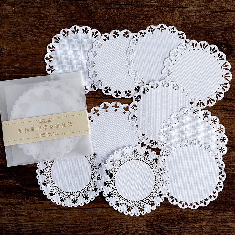 10 Pcs Lace Cutouts Craft Embellishments for Scrapbooking & DIY Projects