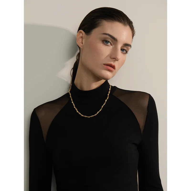 Stainless Steel Chain Twine Fashion Collar Handmade Waterproof Necklace Jewelry
