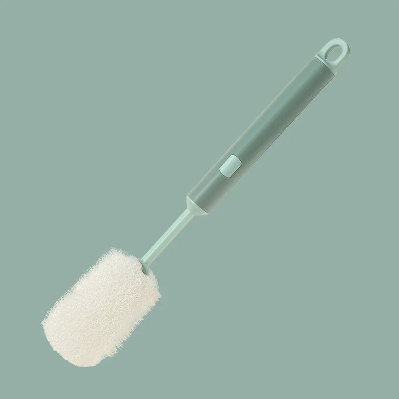Removable Long Handle Sponge Bottle Brush for Glass and Stainless Steel Cleaning