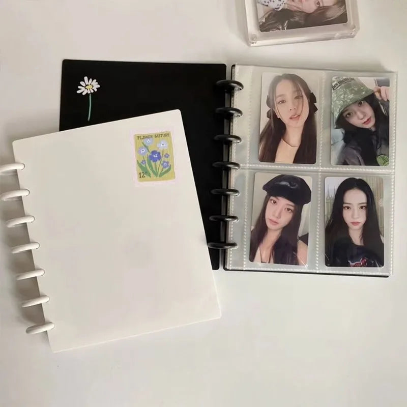 Kpop Photo Album Multi-Pockets Loose-Leaf Binder for Photocard Collection - 3 Inch Capacity
