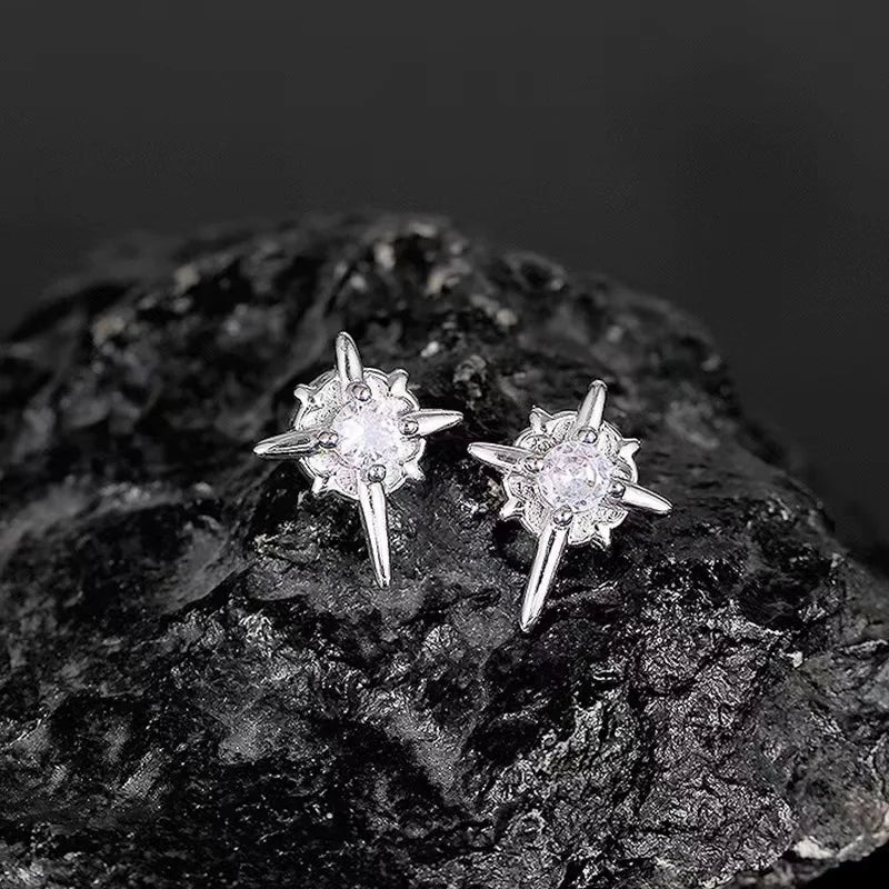Couple Zircon Star Magnet Ear Clip Earrings for Men Women No Piercing Jewelry
