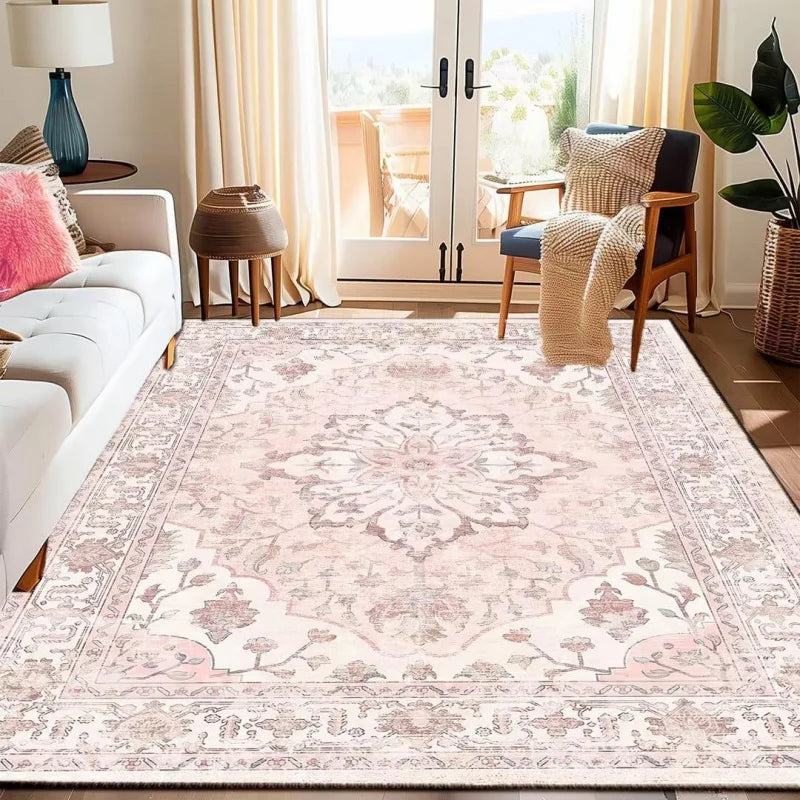 Retro Persian Style Flower Carpet for Living Room Bedroom Home Decor
