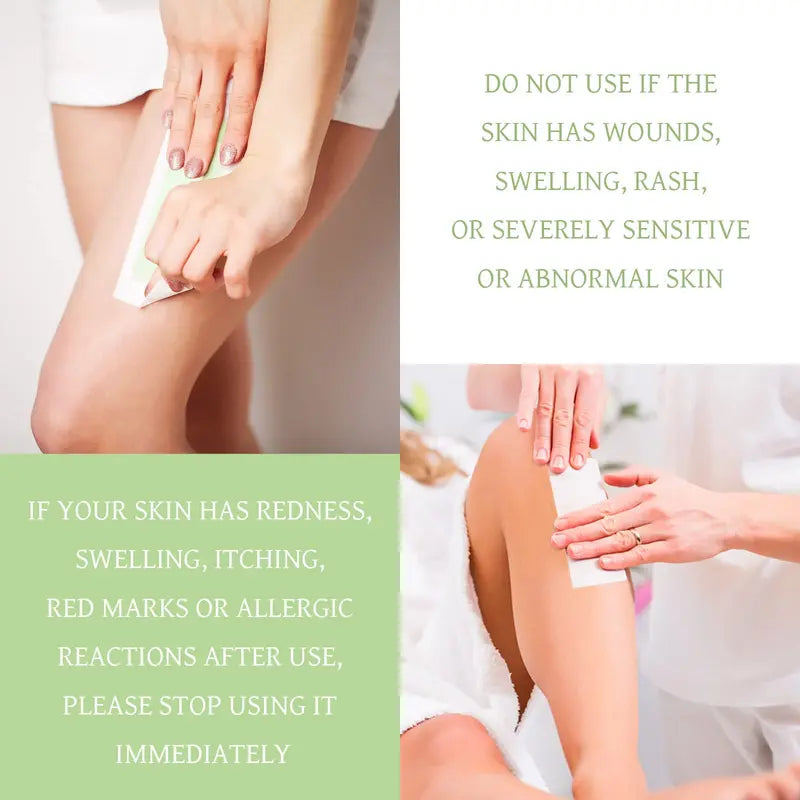 Professional Hair Removal Wax Strips - Tear-Resistant Fabric Reusable Depilatory Sheets