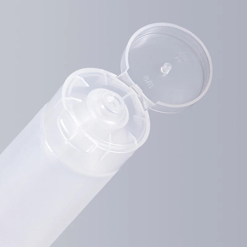 10Pcs Refillable Plastic Travel Squeeze Tubes with Flip & Screw Lids