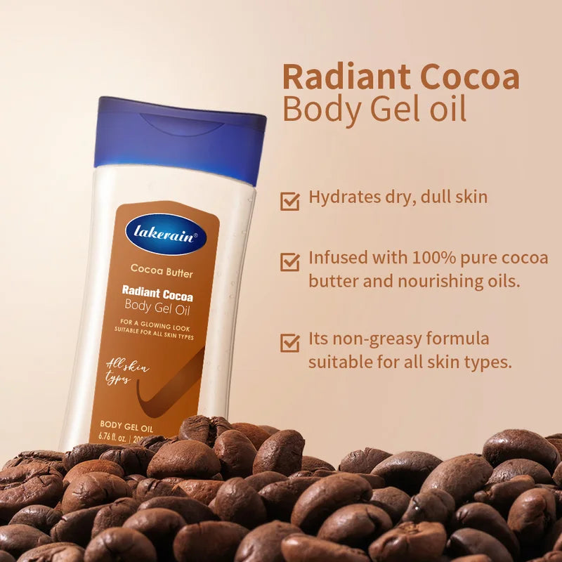 Moisturizing Cocoa Body Oil - Nourishing Gel Oil for Massage 200ml