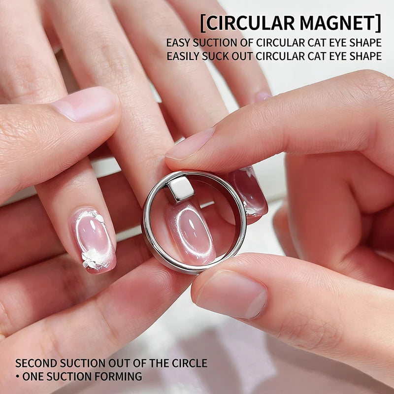 Magnetic Cat Eye Nail Art Magnet Ring for Gel Polish - Black Hole Shape