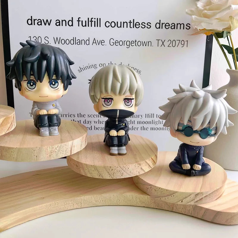 Anime Action Figures Set - 9-10cm PVC Collectible Toys, Multiple Colors