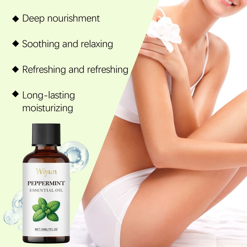 Multi-Functional Peppermint Body Massage Oil - Moisturizing Skin Care Essential Oil