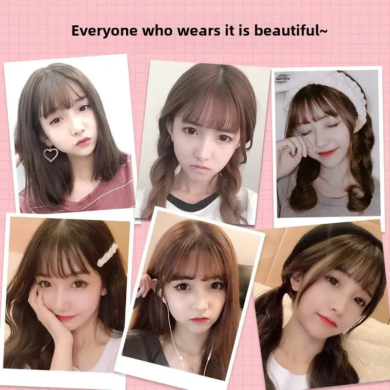 3D Remy Human Hair Clip-In Bangs for Women - Natural Fringe Hairpiece in Multiple Colors