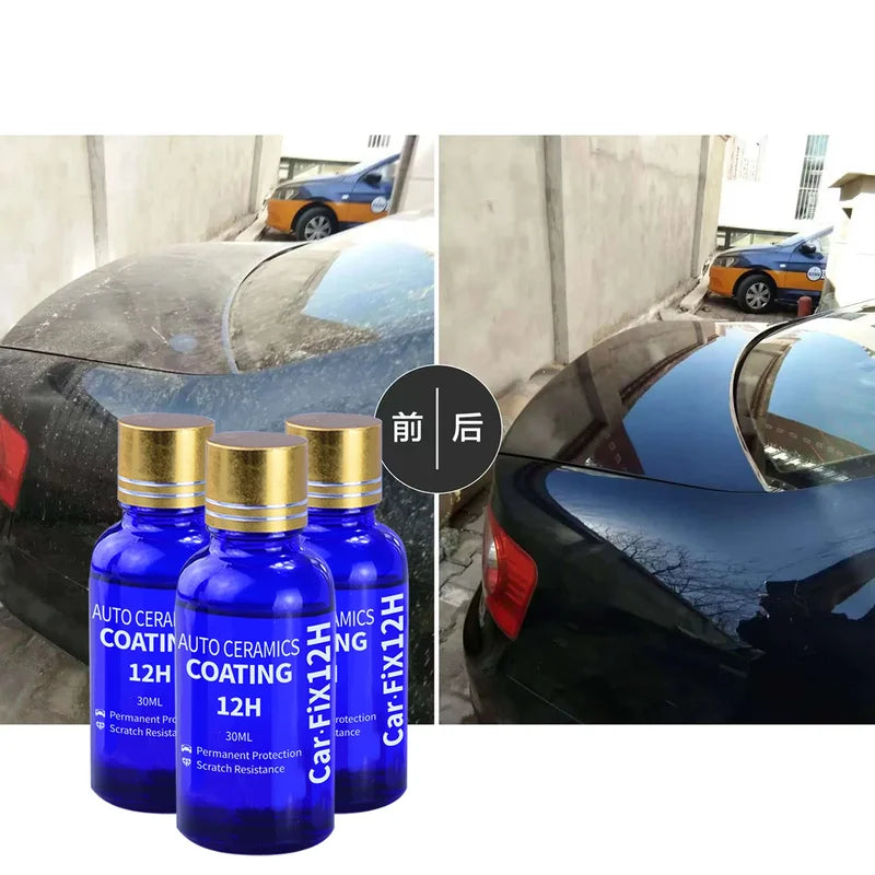 Car Ceramic Coating 12H Polish Wax Anti-Scratch Paint Protection 5 Years Glossy Finish