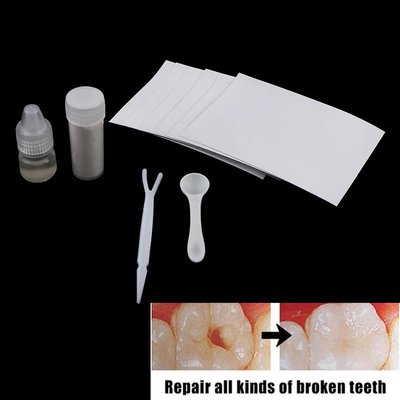Halloween Fake Teeth Denture Glue Set - Vampire Costume Repair Kit