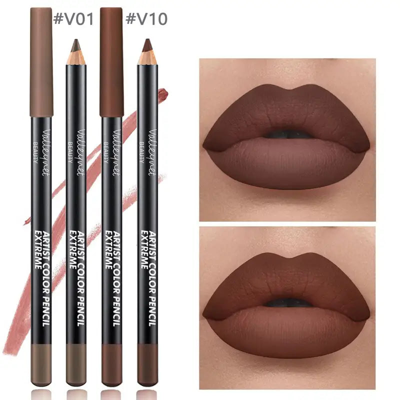 Lip Liner Makeup Duo Waterproof Matte Long-Lasting for Sensitive Skin - Light Beige Tones