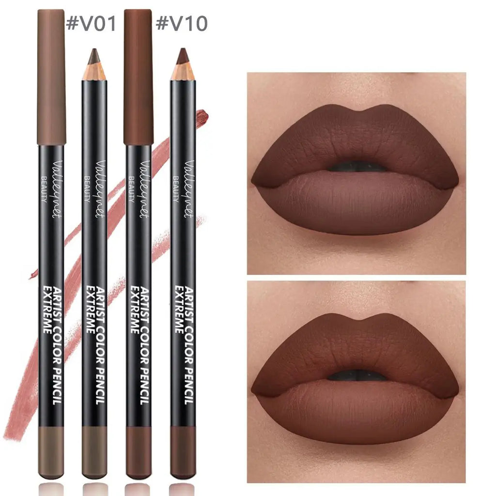 Lip Liner Makeup Duo Waterproof Matte Long-Lasting for Sensitive Skin - Light Beige Tones