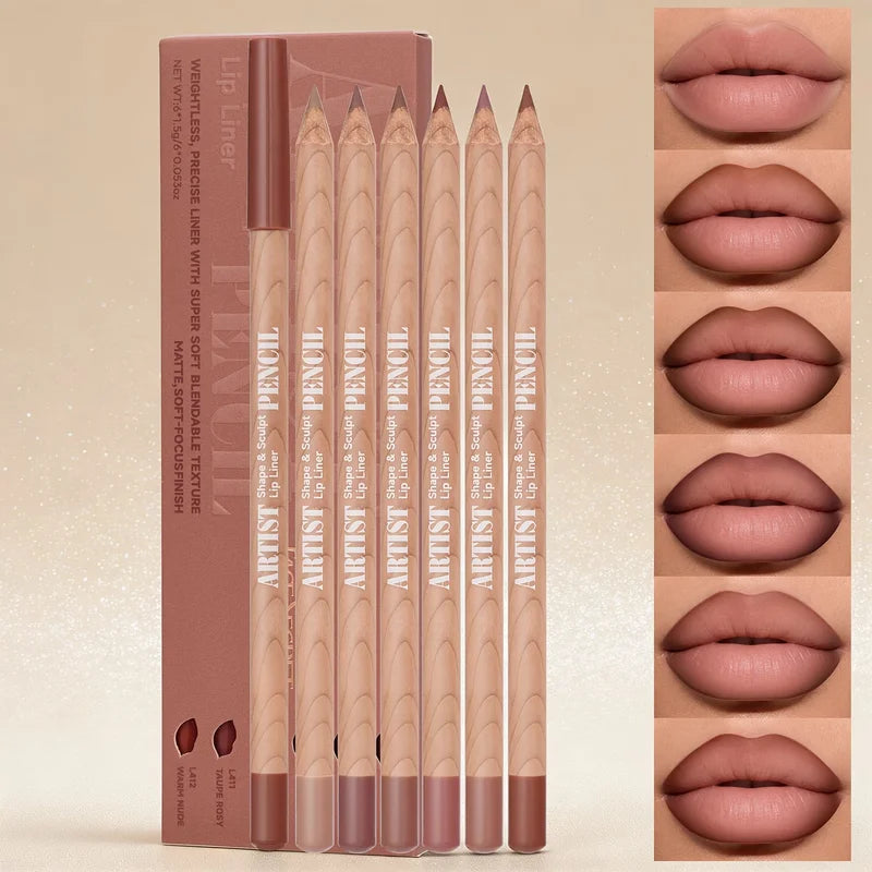 Velvet Matte Lip Liner Set - Long-Lasting Lip Makeup in Multiple Shades