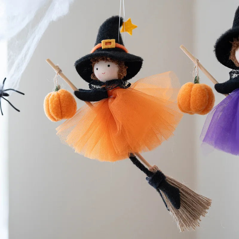 Halloween Doll Girl Angel Pumpkin Pendant Decoration Scene Costume