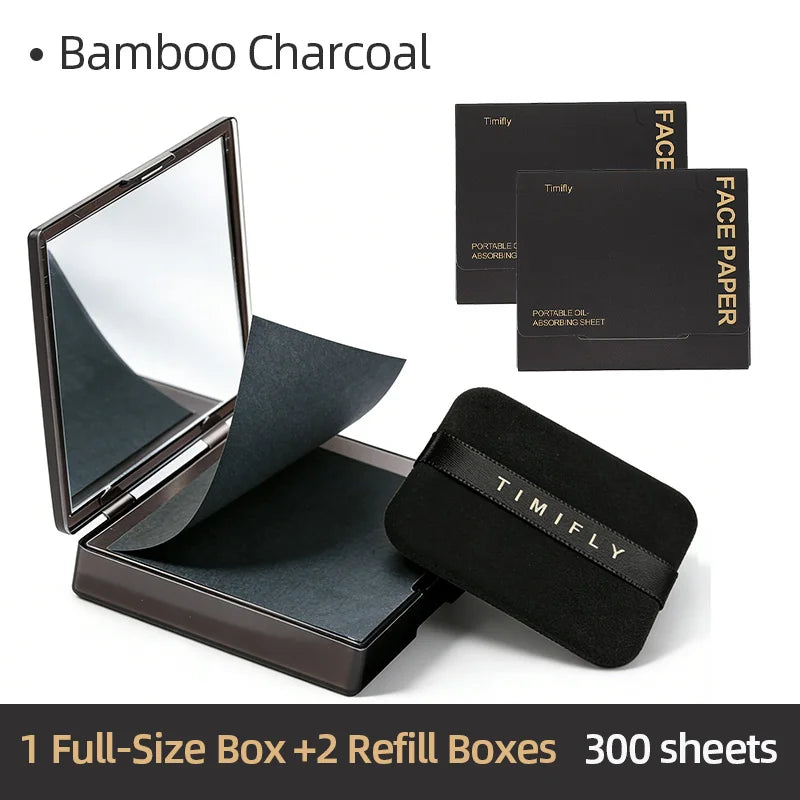 100 Sheets Oil Blotting Paper for Face Oil Control Refillable Facial Tissues
