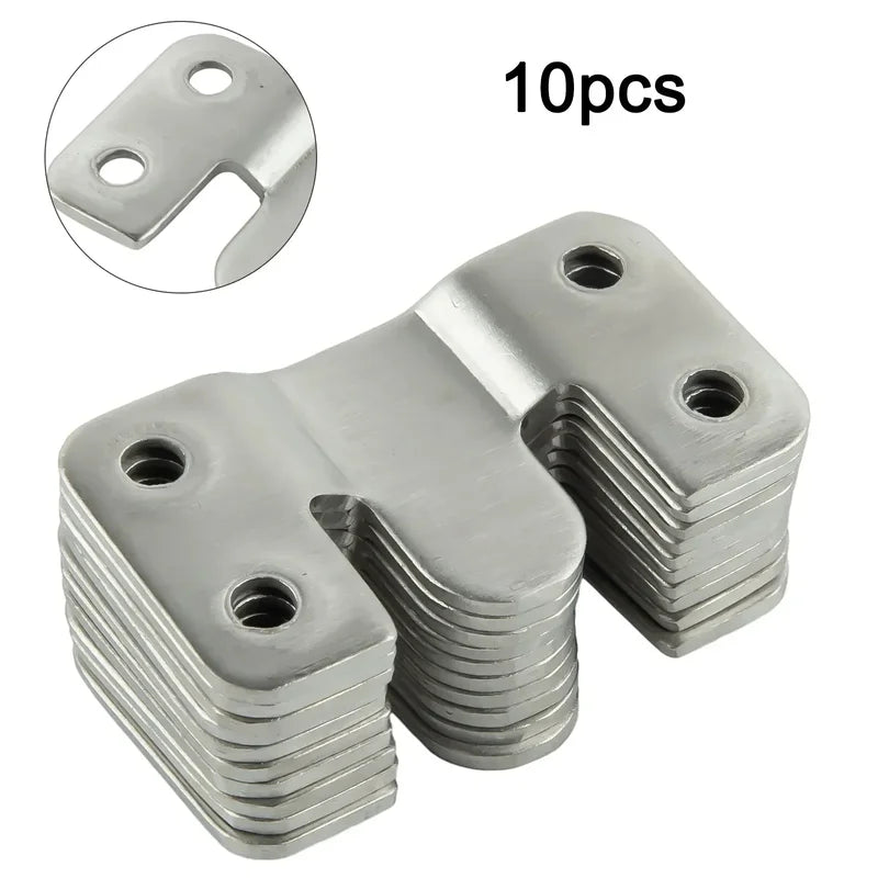 10pcs Stainless Steel Picture Frame Hanging Buckles Wall Mounting Clips