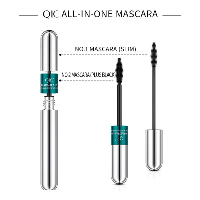 Dual Effect Waterproof Mascara 4D Lash Lengthening & Volumizing Eye Makeup