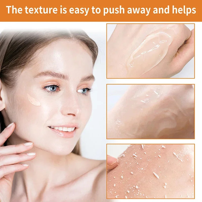 Orange Exfoliating Facial & Body Gel - Gentle Dead Skin Remover & Cleanser