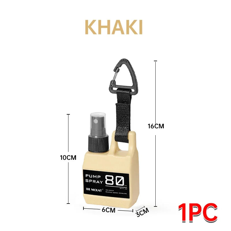 80ml Portable Spray Bottle with Carabiner - Refillable Fine Mist Atomizer for Travel