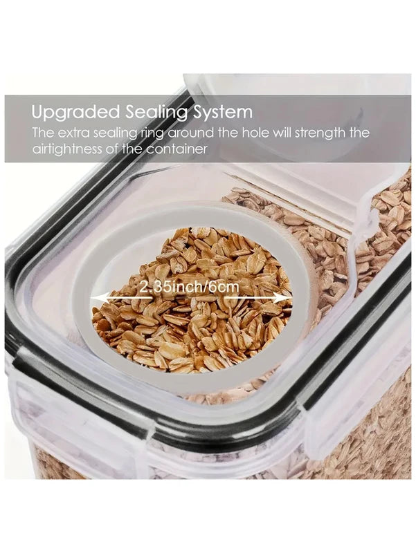 Large Airtight Food Storage Containers Set - 4 Pieces for Kitchen Pantry Organization