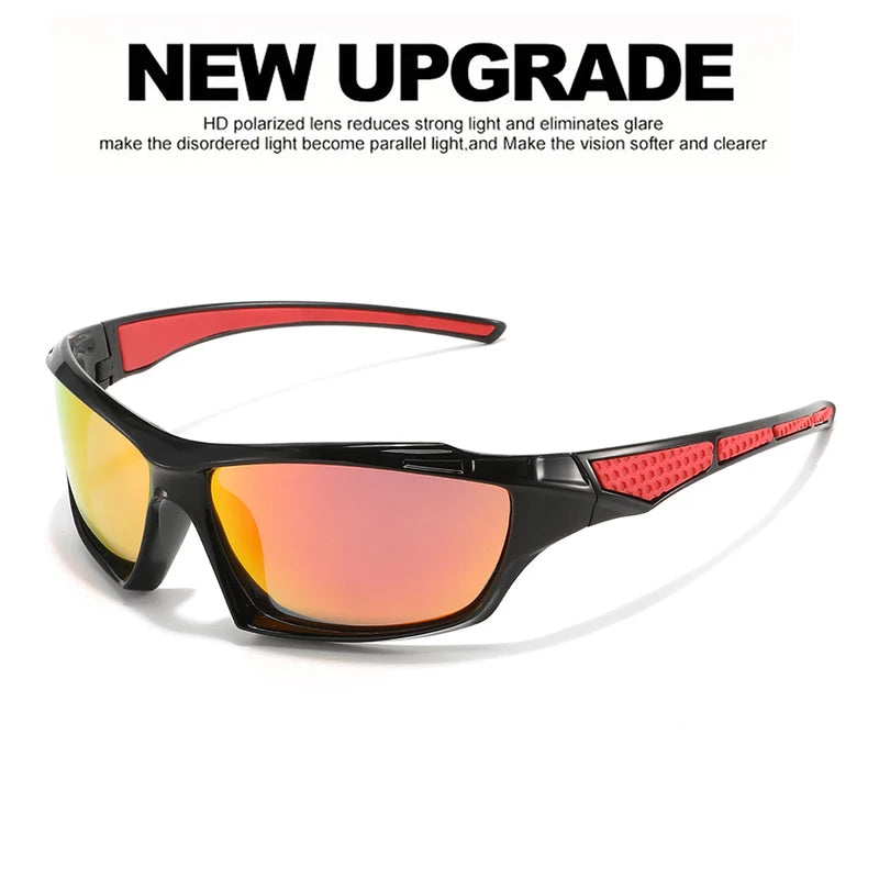 Polarized UV400 Sports Sunglasses Men Women Round Frame Metal Eyewear